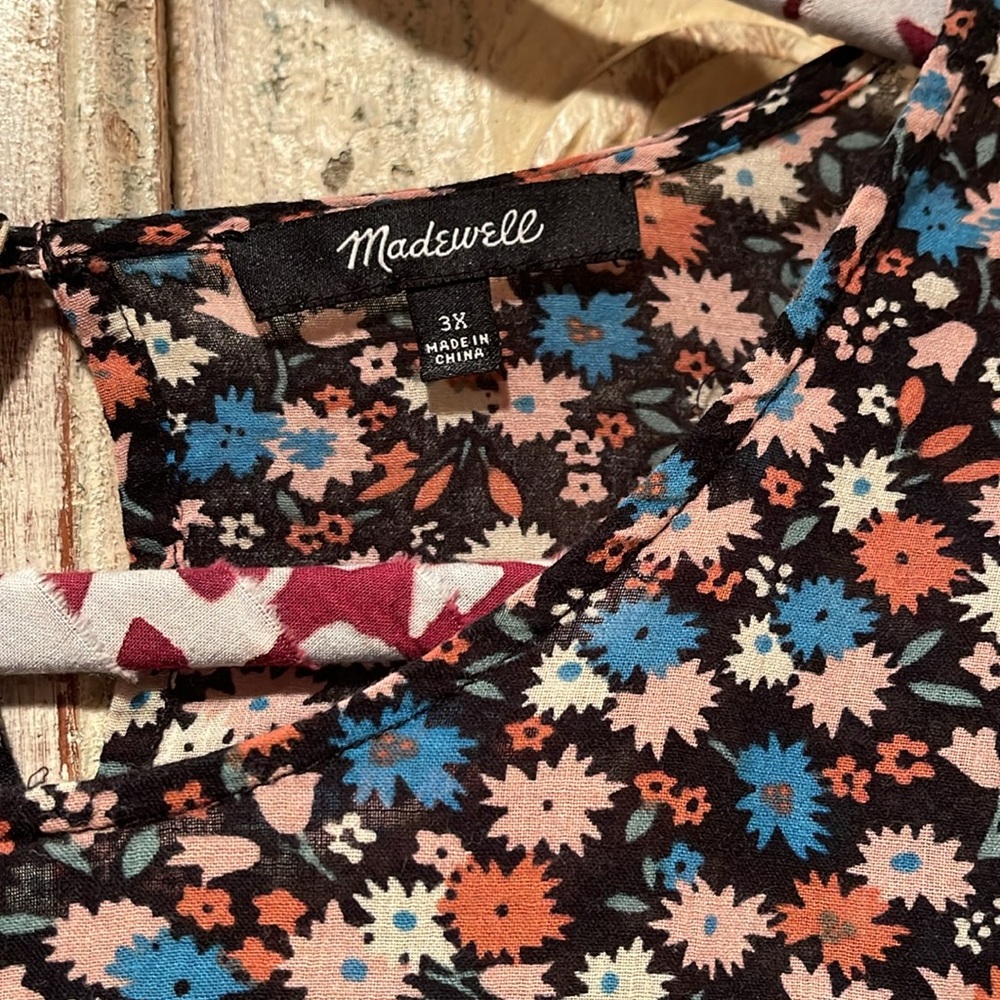 EUC Madewell Ruffle-Yoke Spring Prairie Too /3X/ - Picture 2 of 8